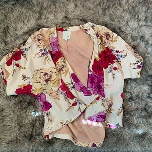 Anthropologie floral open shawl